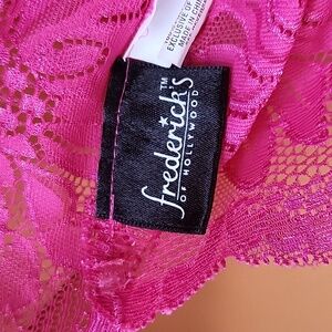 Frederick's of Hollywood Fuchsia Lace Fabric Lingerie